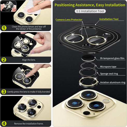 iPhone 14 Pro Max - 9H Premium Camera Ring Protector.